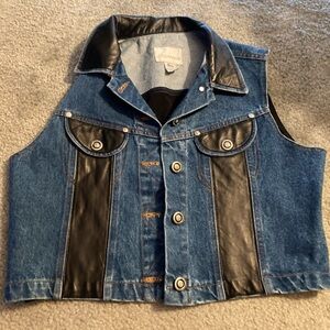 Denim and Leather Vest